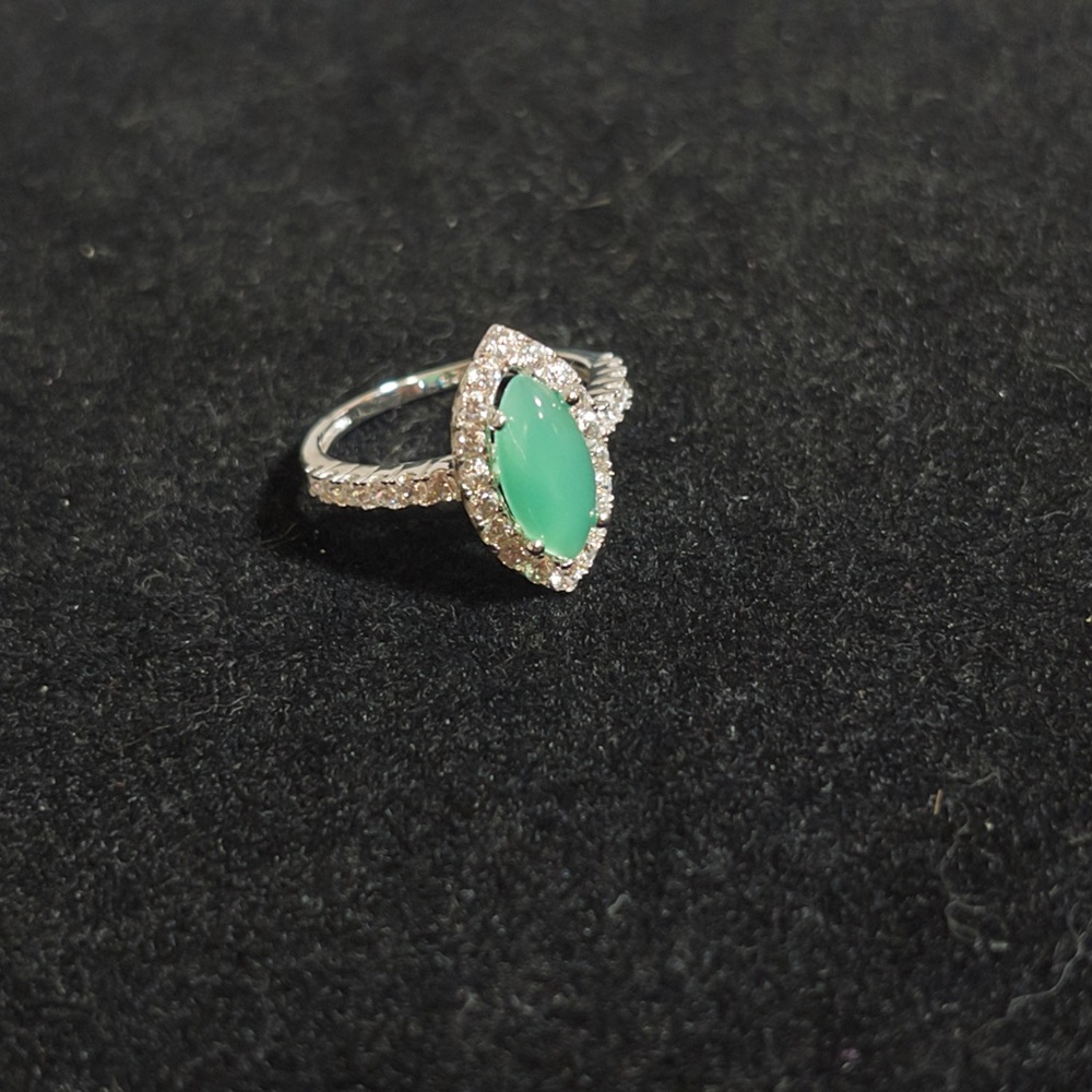 Sterling Silver and Jade Ring